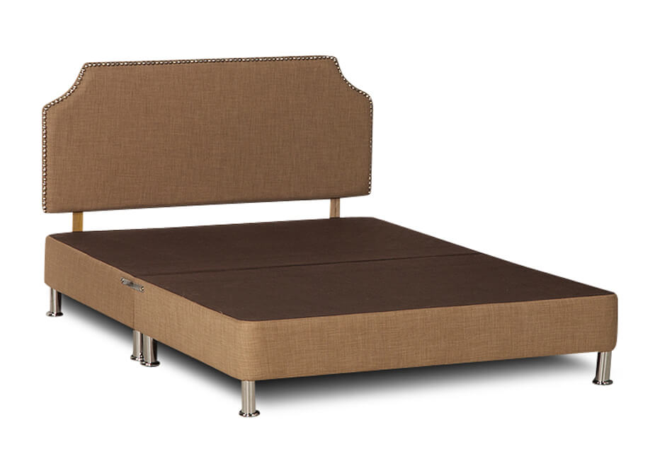 Divan Bed Base in Linen Linoso Fabric Visco Therapy